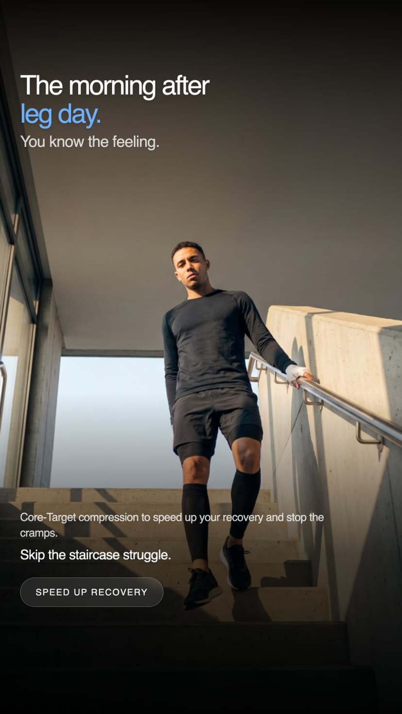 Sportswear compression ad